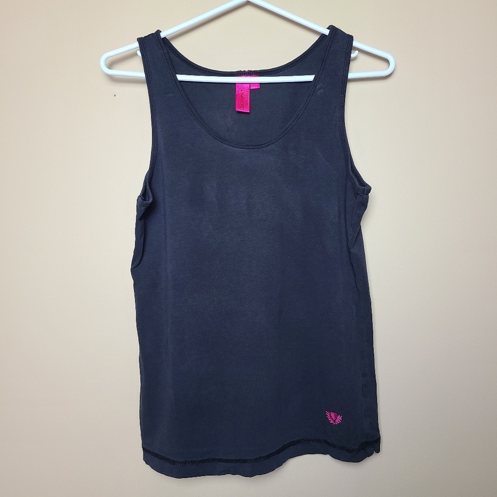 Jasmine Rose Intimates Women's Classic Simple Black Nightwear Tank Top